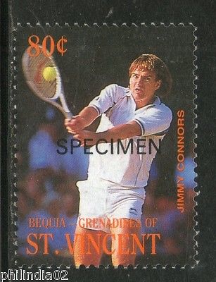 St. Vincent Gr.-BEQUIA 1988 Tennis Jimmy Connors Sc 262 O/p 