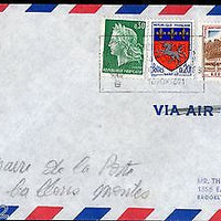 France 1971 Paris - New York / USA Balloon Post Centenary Flight Cover # 1370-51