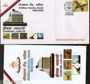 India 2008 Artillery Centre Nasik Military Coat Of Arms APO Cover+ Brochure